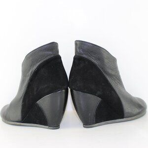 Fly London Leather Wedge Booties Womens (EU 40/US 9)